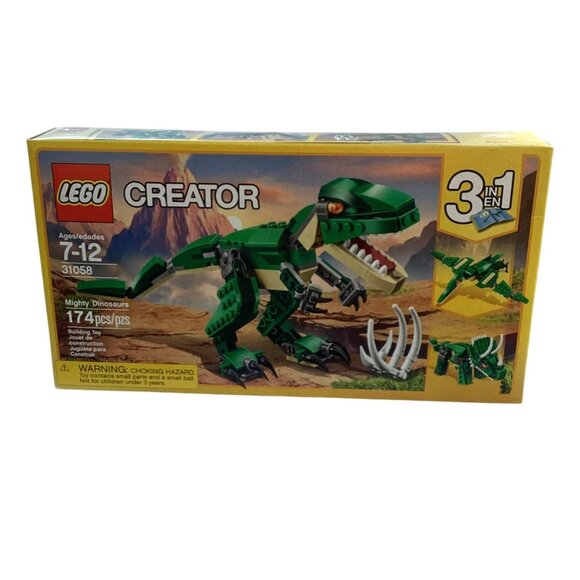 Lego Creator 3-In-1 Mighty Dinosaurs Set 31058 174 Pieces Ages 7-12 New - Picture 1 of 10